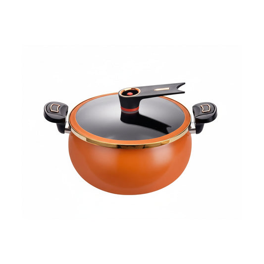 Schnellkochtopf 7L Antihaft Glasdeckel Dampfventil Induktionsgeeignet